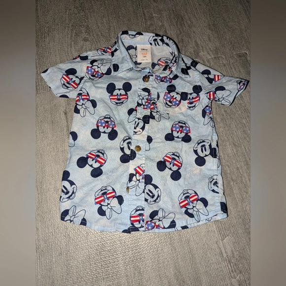 Disney Mickey and Minnie button down shirt size 18M - Picture 1 of 3